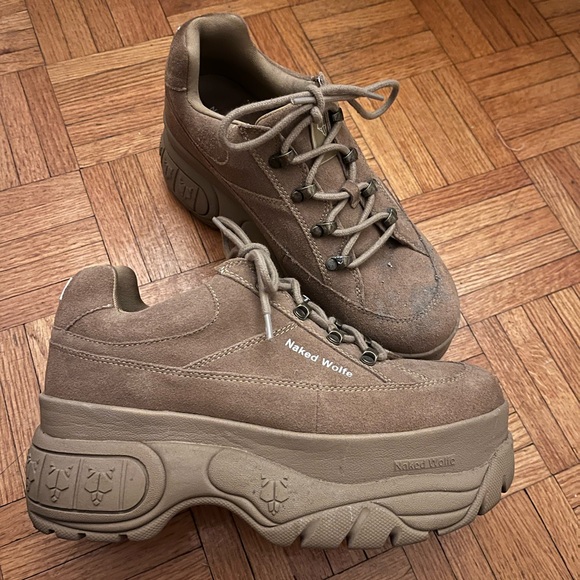 Naked Wolfe Sporty Taupe Suede Sneakers - Picture 6 of 6